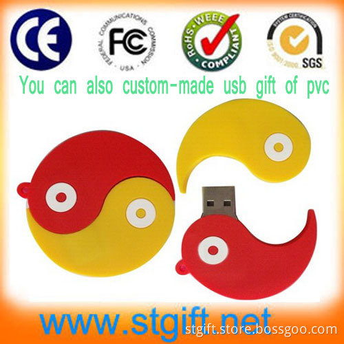 Custom Silicone PVC Rubber USB Flash Drive with Your Shape Your Design